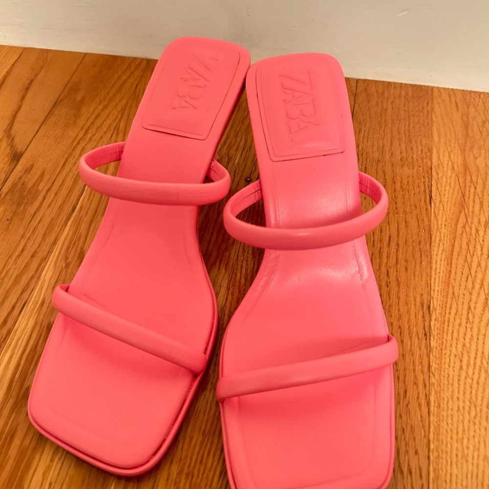 zara pink heels
